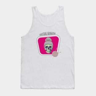 Knitting gangster skull Tank Top